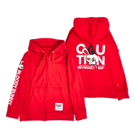 เสื้อแจ็คเก็ต BLOODY BUNNY (CAUTION/RED) HOODIE JACKET