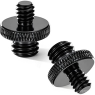 2 Keping 3/8'' Lelaki hingga 1/4'' Penyesuai Skru Tripod Berulir Lelaki Stud Kepala Dua Penukar Bena