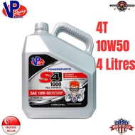 VP Racing S4 1000 Four Stroke Engine Oil – Full Synthetic Street Formula SAE 10W-50 (4L) Made in USA