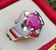 男士紅寶石戒指 Genuine 紅寶石戒指 精緻紅寶石戒指 紅寶石戒指 復古疊戴紅寶石戒指