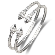 Ridged Arrow .925 Sterling Silver West Indian Bangles Cuff Bangles Bangle Bracelet Caribbean Jewelry