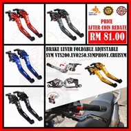 ☾✲✷SYM VTS200 EVO250i SYMPHONY CRUISYM BRAKE LEVER FOLDABLE ADJUSTABLE BREK LEVER SYM SCOOTER ACCESS