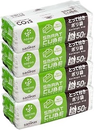 [Amazon.co.jp Limited] Japan Sanipack Smart Cube NOCOO IN Trash Bag, 7.8 gal (30 L), Handle, Translu