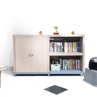 Phoenix FLO Indoor Long Storage Cabinet S5 | Plastic Base Home TV Console Bookcase Storage Cupboard Stackable