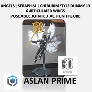 DUMMY 13 TITAN 13 T13 ANGELS SERATHIM CHERUBIM 6 ARTICULATED WINGS + ANGELIC WEAPONS POSEABLE JOINTE