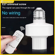 【Bahagiha】E27 Lamp Holder Wireless Remote Control Smart Timer Switch 220V House Multi Light Switch Baby Room Bedroom Timer Switch