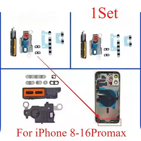 1Set Phone Button Charging Port Anti Dust Mesh Net Set For iPhone 8 Plus X XR XS Max 12 13 mini 14 P