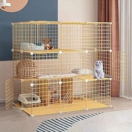 Cat Cage,Guinea Pig Cage,Hamster Cage,Metal Small Animal Cage Large Indoor Small Animal Pet House Collapsible Large Cat Home Indoor (Color : C3, Size : 75 * 111 * 109cm)