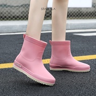 Sepatu Karet Tahan Air Tabung Pendek Anti Selip Dan Tahan Aus Sepatu Boots Wanita Import Premium Bot