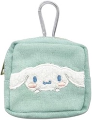 Hatayama Shoji 34202770 Mini Pouch with Carabiner Applique Embroidery, Cinnamon Roll, H3.3 x W 3.5 x