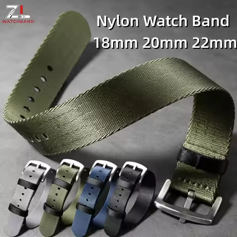 18mm 20mm 22mm Nylon Watch Band One Piece Woven Webbing Watch Straps for Omega for Seiko for Rolex S