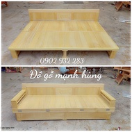 Ghế Sofa giường gấp gỗ tự nhiên có hộc kéo G01