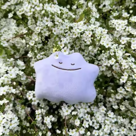 【best Seller】Kawaii Ditto Keychain Pokémon Anime Cute Cartoon Creativity Schoolbag Ornament Fashion 