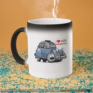 Mug Magic Citroen 2CV caricature blue