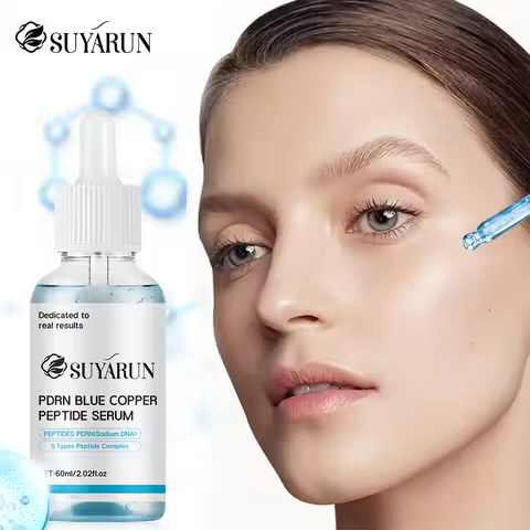 SUYARUN Blue Copper Peptide Serum - Anti-Aging Firming Moisturizer Face Skin Repair, Moisturizing an