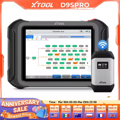 XTOOL D9S PRO D9SPRO WIFI Diagnostic Tool ECU Programmer Automotive Scanner Topology Map VAG Guided 
