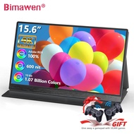 Bimawen 4k Portable Monitor 15.6" IPS HDR 3840X2160 FHD Eye Care Screen Gaming Monitor Dual Speaker Computer Display HDM