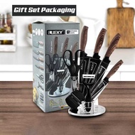 Set Stainless Steel Knife Set 8-pieces rotary knife holder kitchen knife set