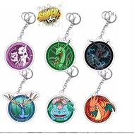 Pokemon Gengar Venusaur Charizard Blastoise Acrylic Keychain Decoration Anime Cartoon Bag Pendant