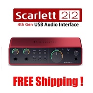 [We Ship Everyday] Focusrite Scarlett 2i2 (4th Gen / 3rd Gen) USB Audio Interface with Focusrite Red