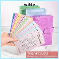 WITTE 48PCS Cost Saving Card, A6 100 Envelopes Eave Money Cash Envelopes, USD 52 Weeks Save Challeng