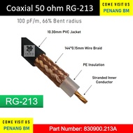 [1 meter] Coaxial - RG-Cable, RG-213, 50 ohm, Taiwan, by meter