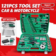 REAIM 121Pcs Tools Set For Motorcycle Socket Wrench Set Heavy Duty