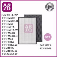 ABIQ แผ่นกรองฝุ่น HEPA H13 รุ่น FZ-F50HFE สำหรับ Sharp รุ่น FP-G50TA FP-GM50B FP-G50TA FP-GM50 FU-Z3