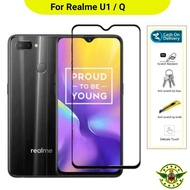 LAYAR Tempered Glass Realme U1 Q Full Screen - Tg Opo U1 Color 9D 5D Anti-Scratch Full Cover Glass