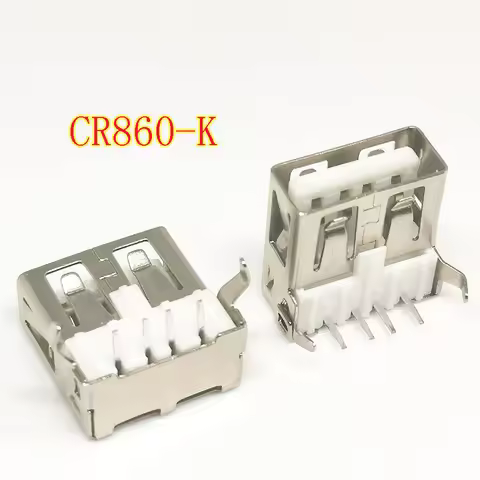 10PCS USB 2.0 4Pin A Type Female Socket Connector G54 2 feet 90 degree Data Transmission Charging