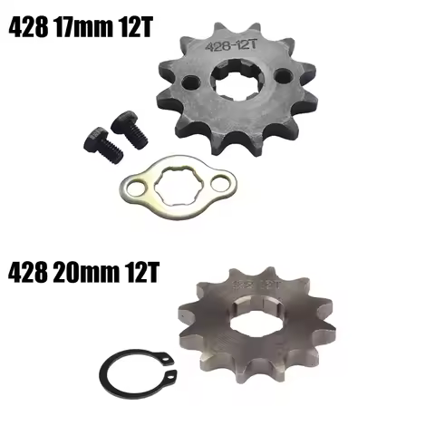 428 12 Tooth 17mm 20mm Front Engine Sprocket for Stomp YCF Upower Dirt Pit Bike ATV Quad Go Kart Mop