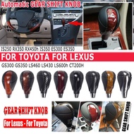 Walnut Car Styling Gear Shift Knob Leather For Lexus ES300 ES300h ES330 ES350 GS300 GS350 GS400 GS43