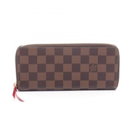【二手】路易威登LOUIS VUITTON圓形長錢包 Portefeuille Clemence N60534 櫻桃紅皮革 PVC 塗層帆布 Portefeuille Clemence