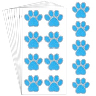 Blulu 25 Sheets 200 Pcs Dog Paw Glitter Tattoo Sticker Paw Print Tattoos Temporary Sparkly Small Sti
