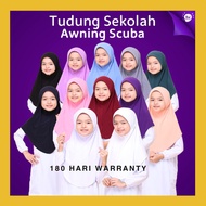 Set A  Tudung Sekolah Awning Scuba Tudung SiComel Original