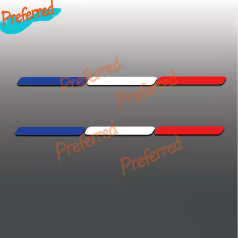 2x French Flag Stripes France Euro Car Dash Window Bumper Vinyl Decal Stickers