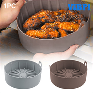 VIBPI Round Reusable Air Fryer Silicone Pot,Air Fryer Mat,Fried Chicken Basket,Oven Baking Pizza Tray,Air Fryer Accessories,16 cm,19cm QIVPB