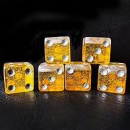 Bescon 16 mm D6 Beer Dice Set, 5/8 Inch 6 Sided Dice in Beer Imitation Style, Novelty D6 Dice Set 6 