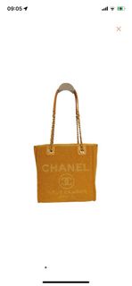 Chanel tweed bag tote deauville