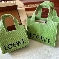 ▫LOEWE Luo Wei ตะกร้าถุงช้อปปิ้งทอหญ้าสำหรับฤดูร้อนความหมายโลโก้ปัก23ใหม่กระเป๋าสาน