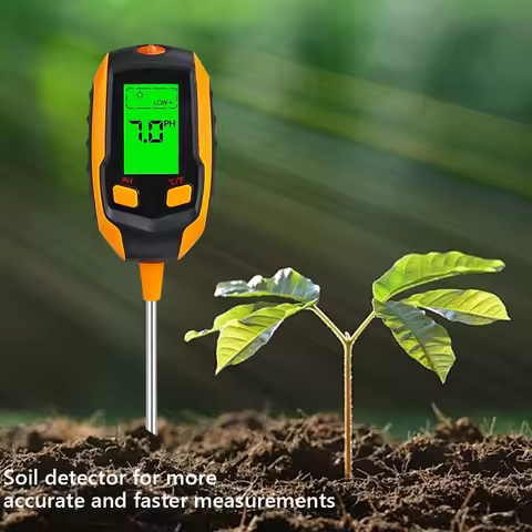 Digital Soil Moisture Meter Backlight LCD Display Soil Test Meter Light Moisture Meter for Farm and 