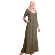 Minaz Lacey Zandra Joobah jubah lace jubah dengan lining jubah basic jubah muslimah dress labuh