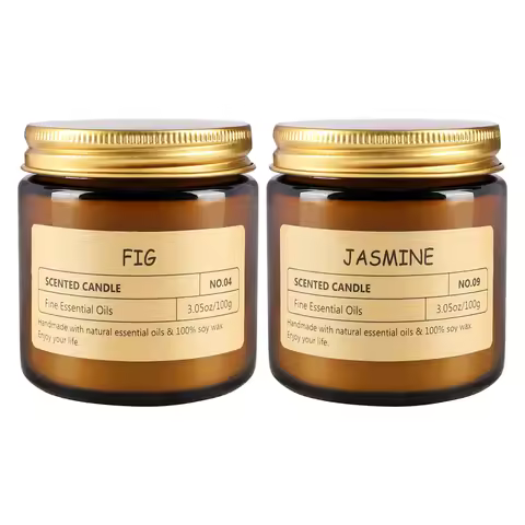 Glass Bottle Aromatherapy Candles, Single 100g, 10 Hours, Home Decoration, Festival Celebration, Wed