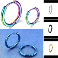 1pcs Punk Hoop Stainless Steel Earing For Women And Men 2. 5mm Pipe Diameter Hypoallergenic