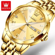 Olevs Brand Watch Wholesale Quartz Watch Cross-Border Foreign Trade olevs Dual Calendar Men's Watch 