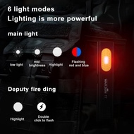 Warsun T7 Aluminium Alloy Ultra Thin Flashlight Cap Clip Light With Cob Floodlight Side Light E9z9