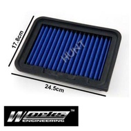 Works High Flow Engine Air Filter Kit For Corolla 1.6L 1.8L 1ZR 2ZR-FE 2007-2013