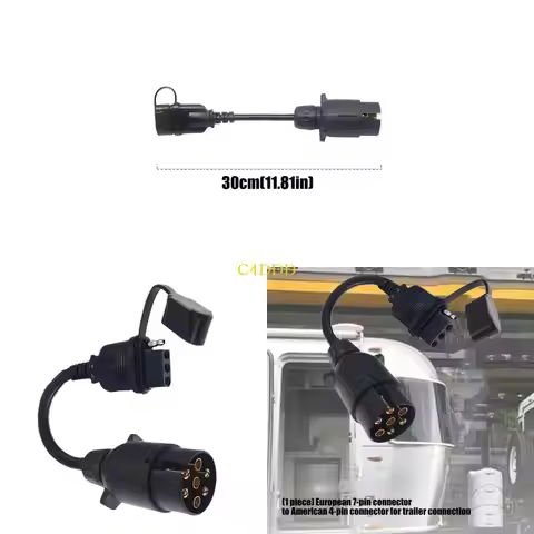 C4DD game 7 Pin Round To 4 Pin Flat Trailer Wiring Harness Converter