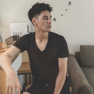 97% UMORFIL膠原蛋白素面V領短袖親膚消臭男內衣-共4色/父親節