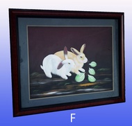 รูปภาพเส้นไหม 50X60cm กรอบรูปมงคล กรอบไม้ ประดับบ้าน รูปภาพมงคล รูปภาพติดผนัง ตกแต่งบ้าน/ของขวัญผู้ใ